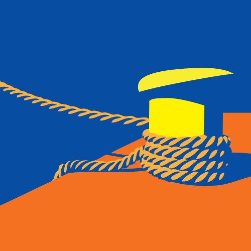 Knecht and mooring ropes vector image