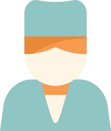 Surgeon wearing scrubs and mask vector image