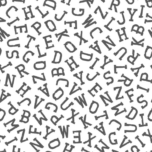 Seamless alphabet pattern with mosaic latin vector image