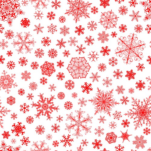 Seamless pattern of snowflakes vector image