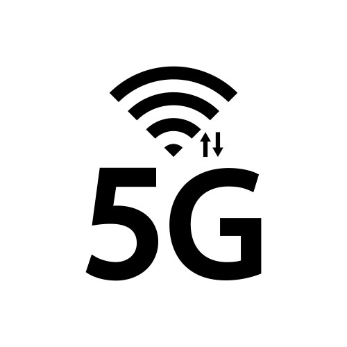 5g icon logo wlan and bluetooth symbol vector image