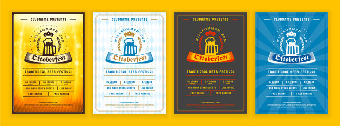 oktoberfest beer festival celebration retro vector image