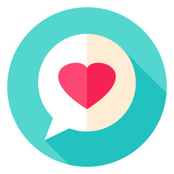 love message circle icon vector image