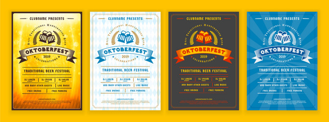 oktoberfest beer festival celebration retro vector image