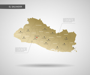 stylized el salvador map vector image