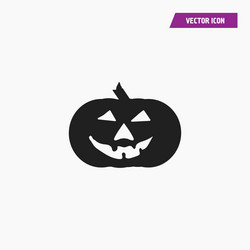 black smiling scary halloween pumpkin icon vector image