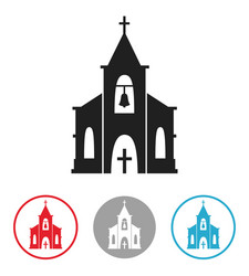 church icon isolated on white background vector image