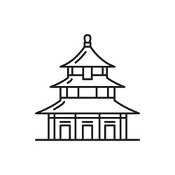 asian temple of heaven isolated chinese pagoda vector image