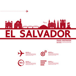 el salvador travel destination vector image