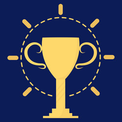 champion cup gold vector image