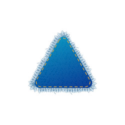 triangle delta denim shape template realistic vector image