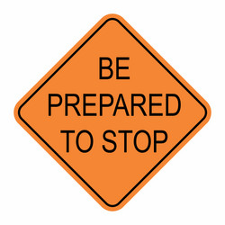 be prepared to stop symbol sign vector image