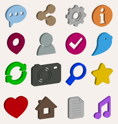 social icons vector image