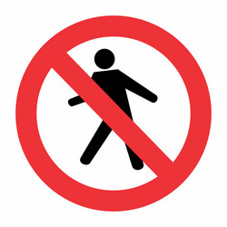 no pedestrian traffic sign vector image