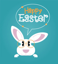 greeting card with easter rabbit vector image