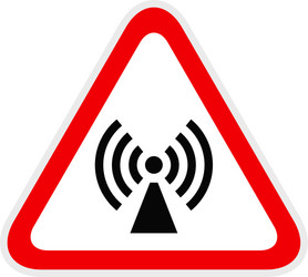 triangular yellow warning hazard symbol vector image