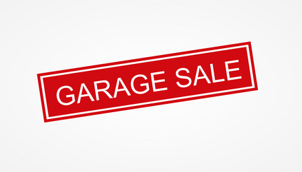 garage sale rubber stamp vector image