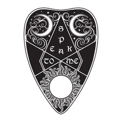 hand drawn art divination board planchette vector image