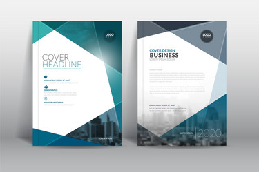 annual report cover brochure flyer design template vector image