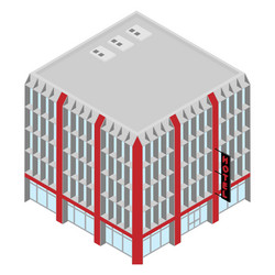 isometric hotel icon vector image