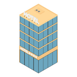 isometric hotel icon vector image