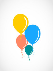 colored balloons vector image