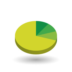 green pie chart design element vector image