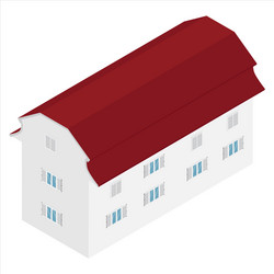 isometric building vector image