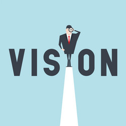 businessman vision concept vector image