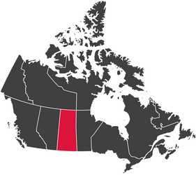 map of canada - saskatchewan vector image