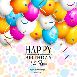 happy birthday greeting card vector image