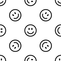 smile line icon pattern vector image