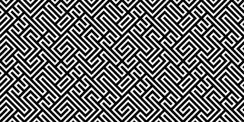 maze seamless geometric pattern vector image