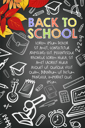 back to school autumn education poster vector image