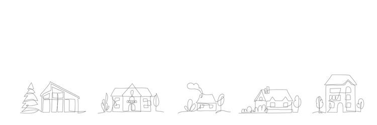 house in continuous line art drawing style vector image