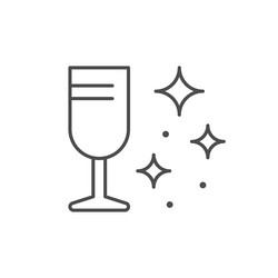 clean glassware line outline icon vector image