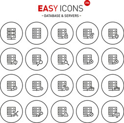 easy icons 28b database vector image