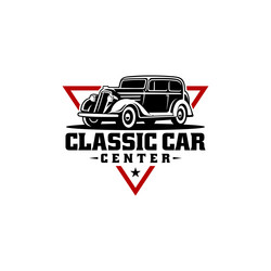 classic car logo vector image