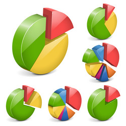 pie charts vector image