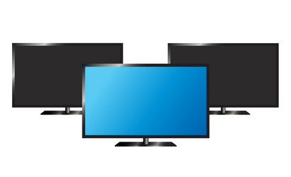 lcd tv monitor vector image