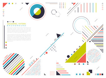 abstract trendy geometric composition forms vector image