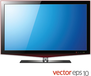 tv flat lcd screen realistic vector image