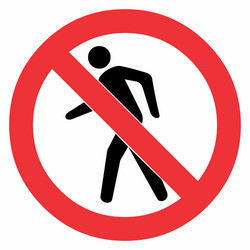 no pedestrian sign vector image