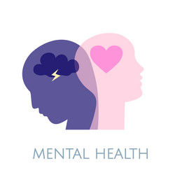 mental health concept depression and good mood vector image