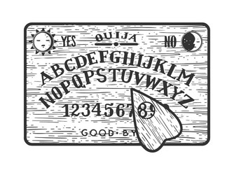 ouija spirit talking board sketch vector image