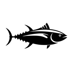 minimal modern tuna fish vector image