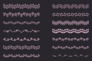 elegant lace borders frames laser cut picture vector image