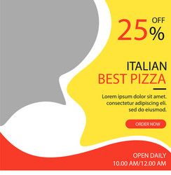 pizza banner for social media vector image