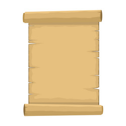 blank old scroll papyrus paper cartoon vector image