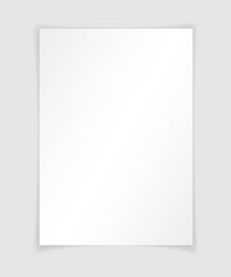 a4 paper with shadow design template vector image